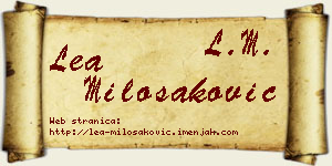 Lea Milošaković vizit kartica